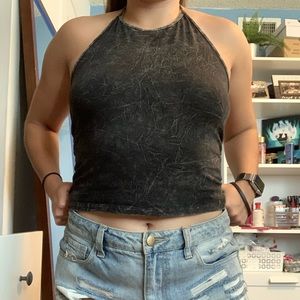 Black halter top